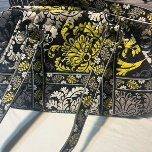 Stylish Black and Yellow Patterned Women's Bag